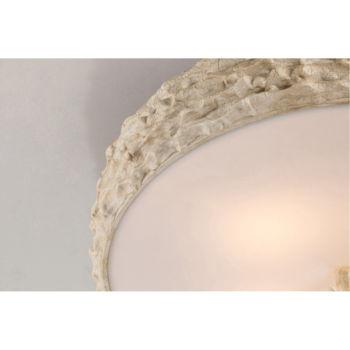 Trellis 4 Light Hand-painted with putty patina and silver leaf orb Bath/Flush Mounts Ceiling Light